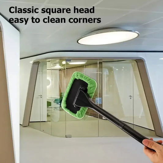 Car Windshield Cleaning Brush – Defog & Wipe Tool