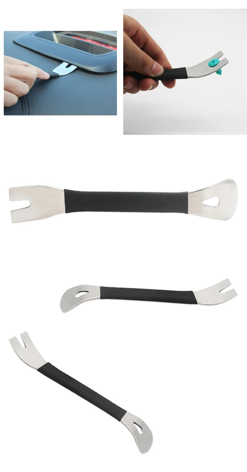 Car Trim Removal Pry Tool – Dual-End Stainless Steel Panel & Fastener Lever