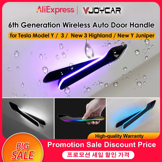 2025 6th Gen Wireless Auto Presenting Door Handle for Tesla Model 3/Y/Highland